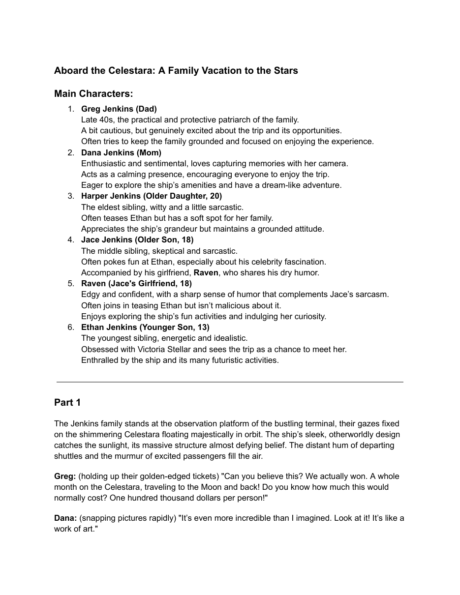 First-page preview of The Celestara Chaos